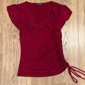 Y2K Maroon Hiatus Blouse Medium EUC Fairy